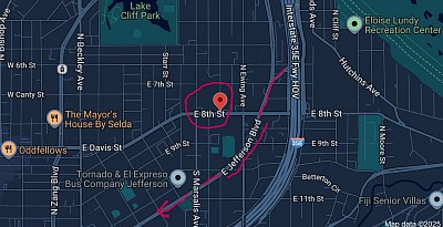 Oak Cliff Map- Jefferson Blvd.